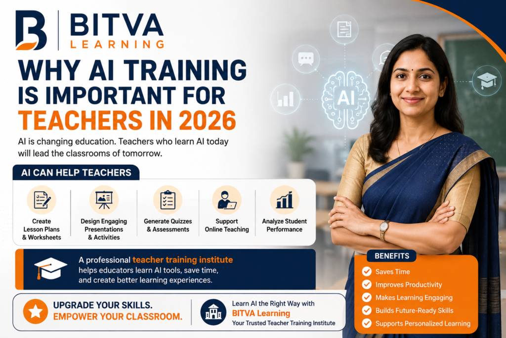 AI training for teachers at BITVA Learning teacher training institute